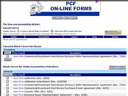Comprehensive on-line form collection
